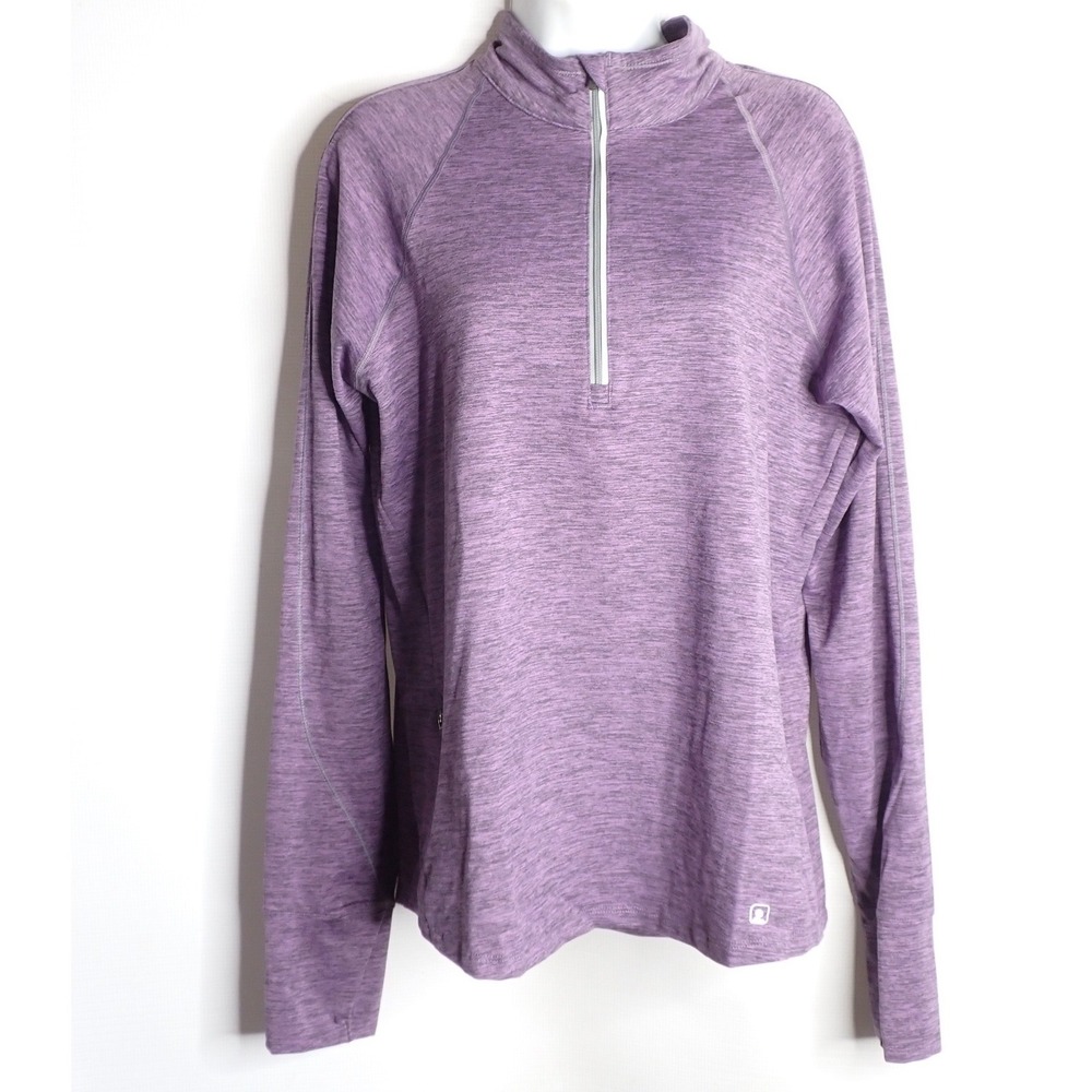 Eastern Mountain Sports Womens Techwick Quarter Zip Pullover Purple Large